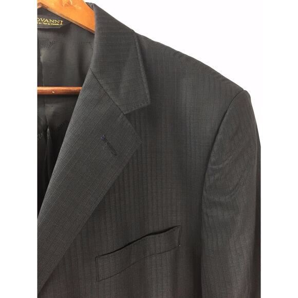Giovanni BESPOKE Ermenegildo Zegna TROFEO Charcoal Blazer Jacket Coat 46L - Picture 2 of 7